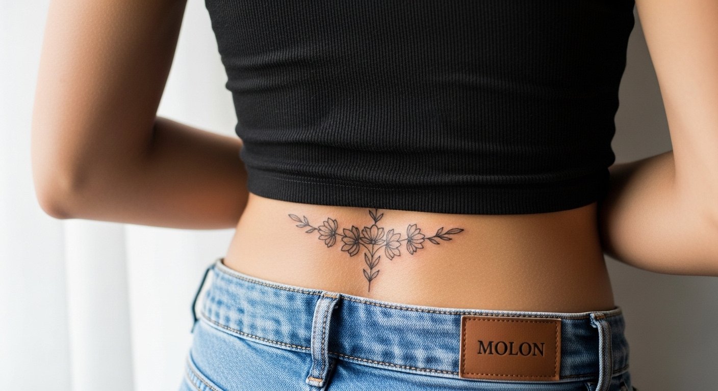 27 Meaningful Minimal Line Back Tattoos for Women