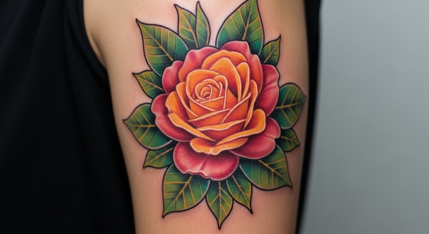 21 Gorgeous Colorful Girly Sleeve Tattoo Designs