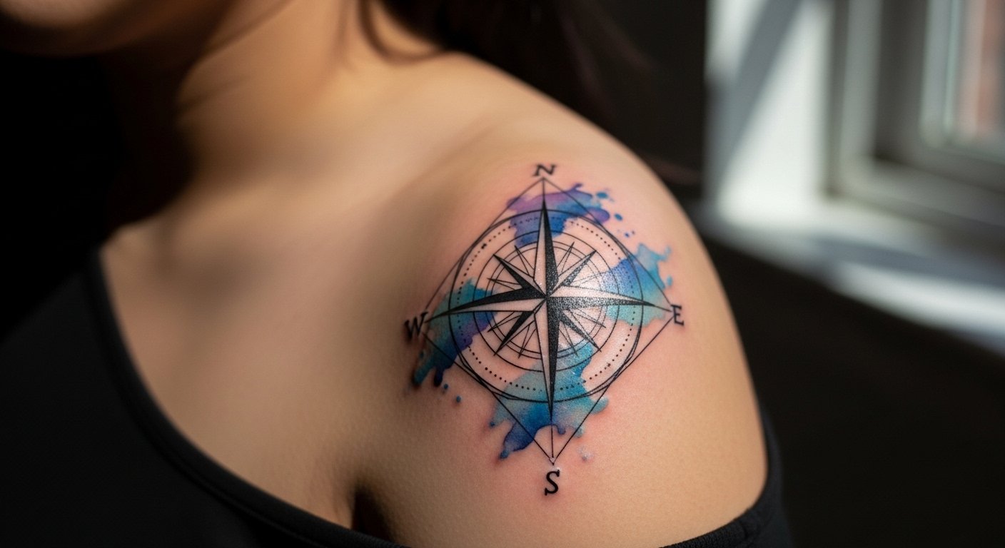 17 Dreamy Watercolor Upper Arm Tattoos for Men